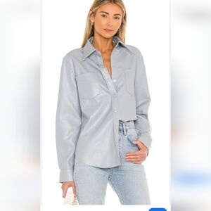 AGOLDE Paloma Vegan Leather Shirt